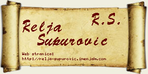 Relja Supurović vizit kartica